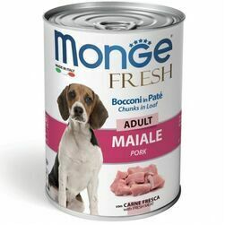 Monge Fresh Chunks ADULT with Pork 400 g - konservi suņiem
