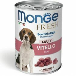 Monge Fresh Chunks ADULT with Veal 400 g - konservi suņiem