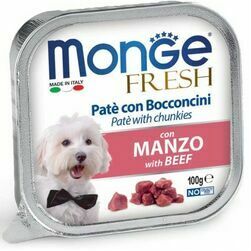 Monge Fresh pate with Beef 100 g - konservi suņiem