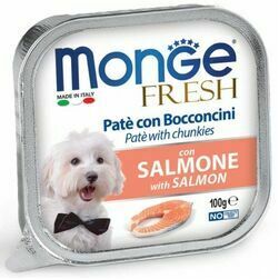 Monge Fresh pate with Salmon 100 g - konservi suņiem