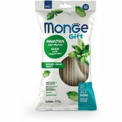 MONGE GIFT Dog DENTAL STICK Medium & Maxi Duck with peppermint / 270 g - kārums suņiem