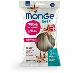 MONGE GIFT Dog DENTAL STICK Puppy & Junior Medium & Maxi Pork with devils claw / 210 g