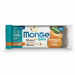 MONGE GIFT Dog FRUIT BARS Mobility support Lamb with pear / 100 g - kārums suņiem