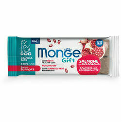 MONGE GIFT Dog GRANOLA BARS Skin support Salmon with pomegranate / 120 g - kārums suņiem