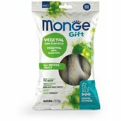 MONGE GIFT Dog SPONGES Dental sponges All breeds Vegetal with chlorella & peppermint / 210 g