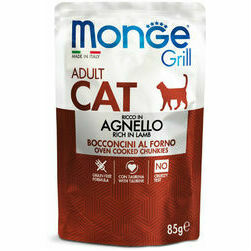 Monge Grill Pouch Chunkies in Jelly Lamb Adult 85 g - konservi kaķiem