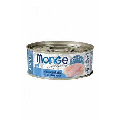 Monge Supreme Tuna with Seabream Adult 80 g - konservi kaķiem