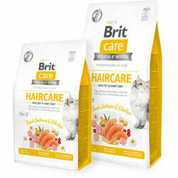 Brit Care Cat GF Haircare Healthy&Shiny Coat Fresh Salmon&Chicken 7 kg barība kaķiem