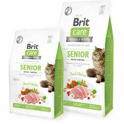 Brit Care Cat GF Senior Weight Control Fresh Chicken 2 kg barība kaķiem