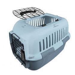 Transporta būris M/L 49x32x32cm ar metāla durvīm zils